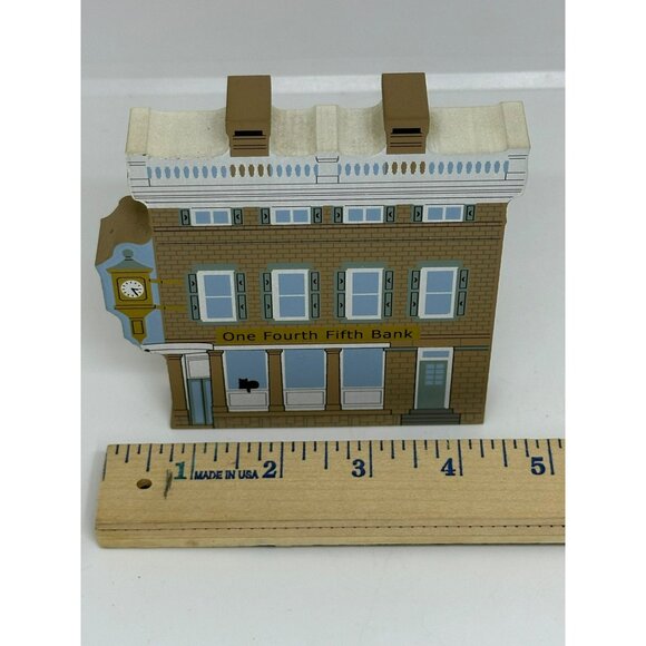 VTG Cat’s Meow One Fourth Fifth Bank 2002 Wood Village Collectible - Picture 5 of 7